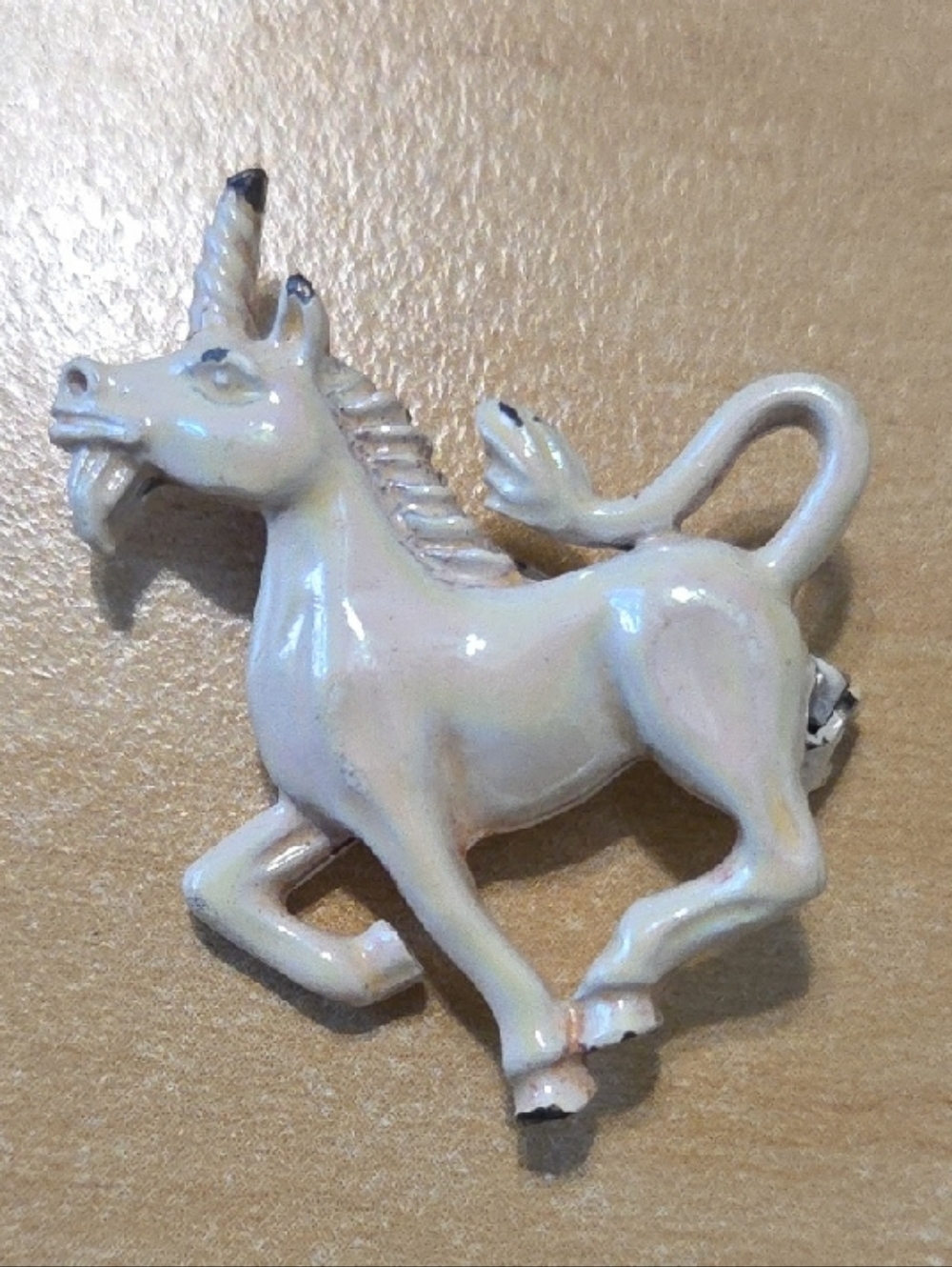 Iridescent White Unicorn Pin Brooch